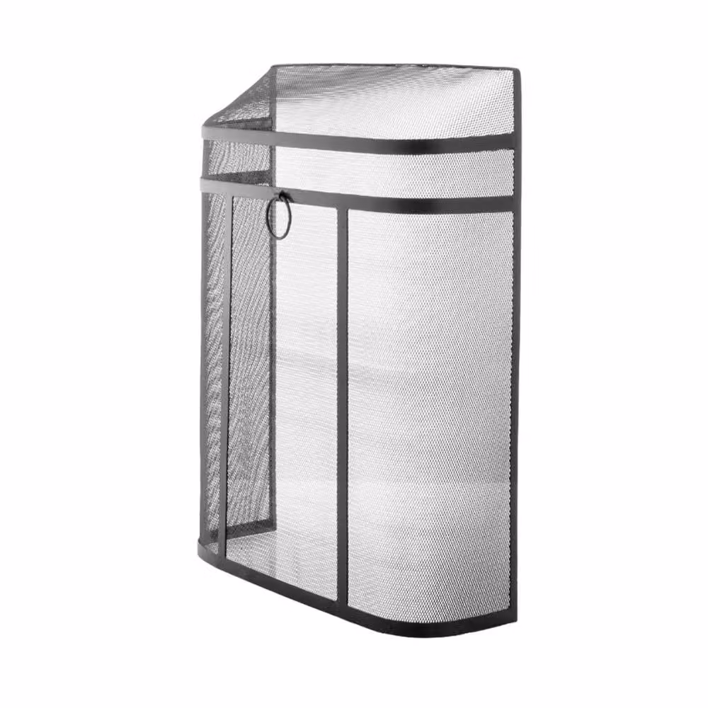 Leecroft Black Heavy Duty Free Standing Fire Screen – 2