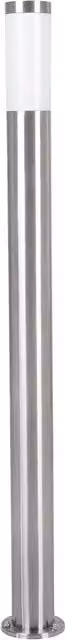 Loops IP44 Outdoor Stainless Steel Bollard Light in Silver, 12W E27, Height: 110 cm – 1