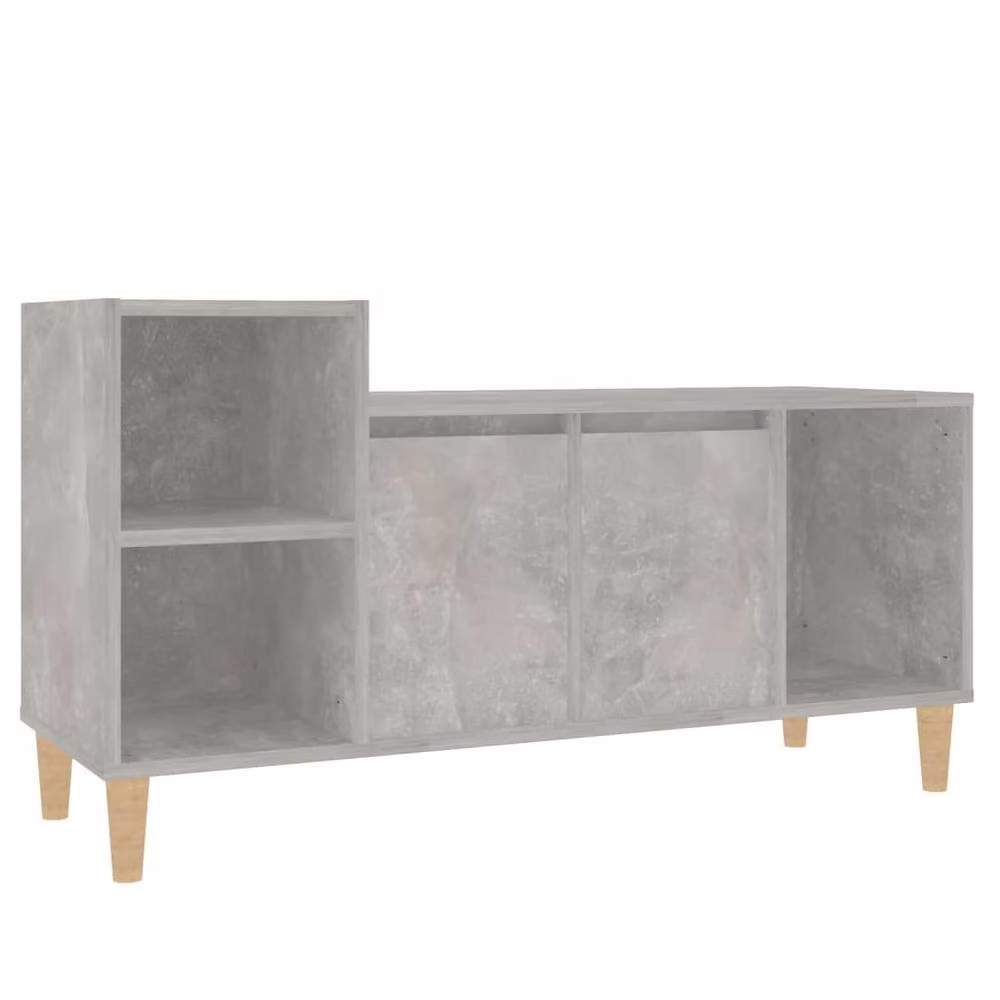 Berkfield Home TV Cabinet in Concrete Grey, W/D/H: 100 x 35 x 55 cm – 2