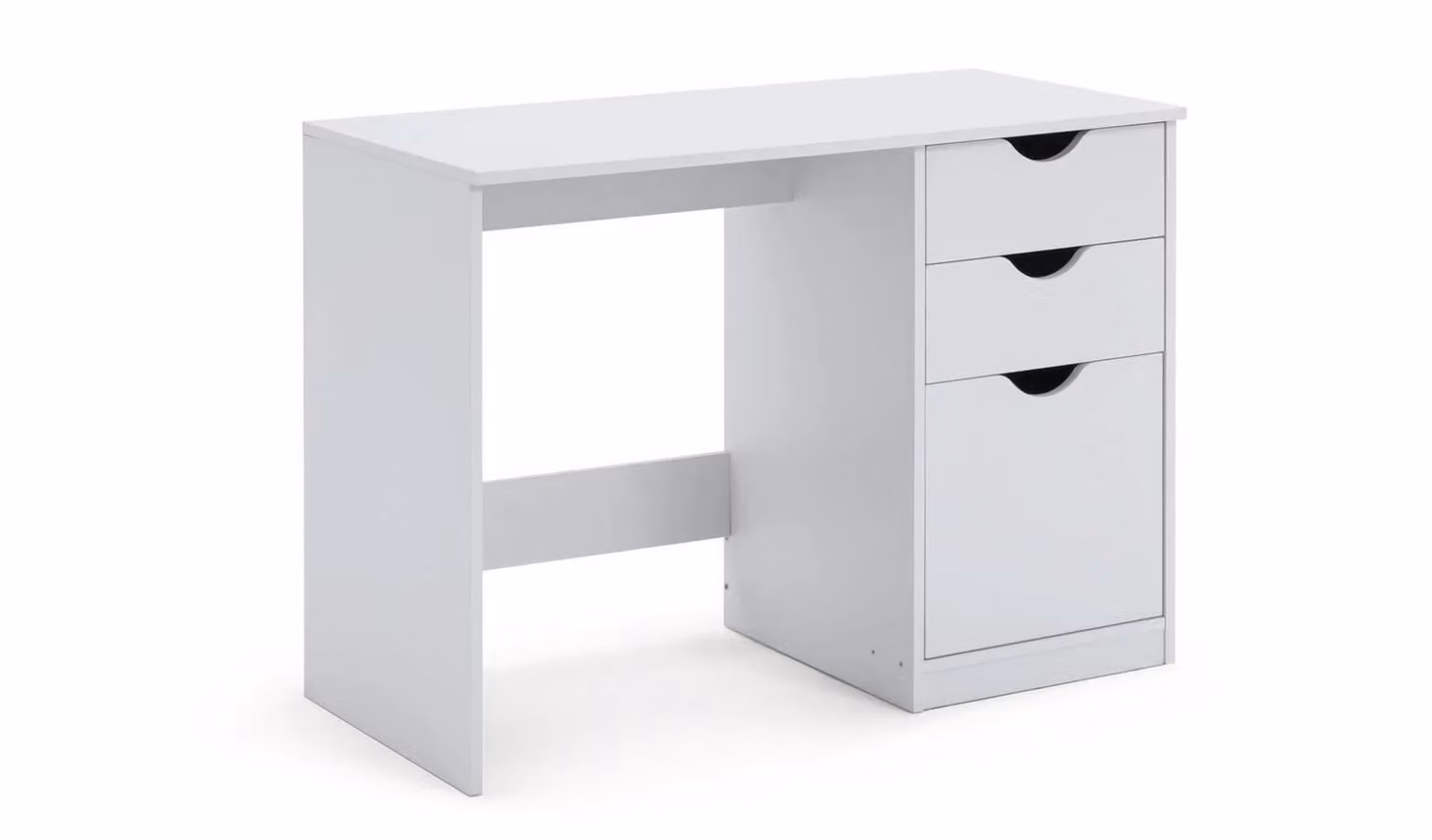 Pagnell Kids Desk with 3 Storage Drawers in White
