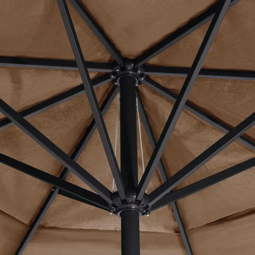 Berkfield Home Outdoor Parasol with Aluminium Pole, Beige – 2