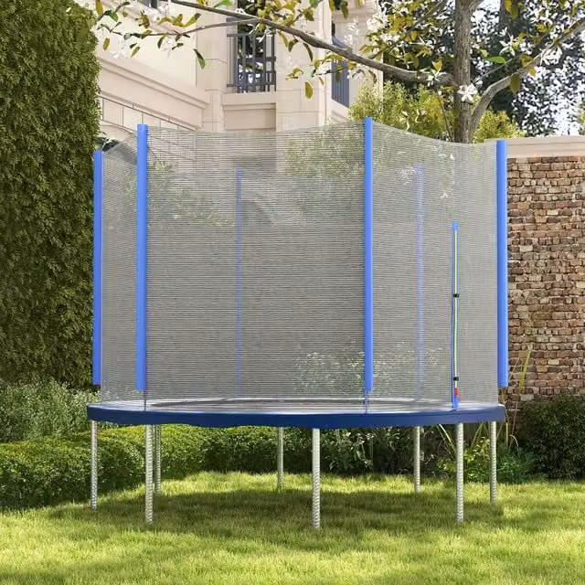 SPORTNOW Trampoline Net with Zipped Door, Blue, 10ft / 305cm
