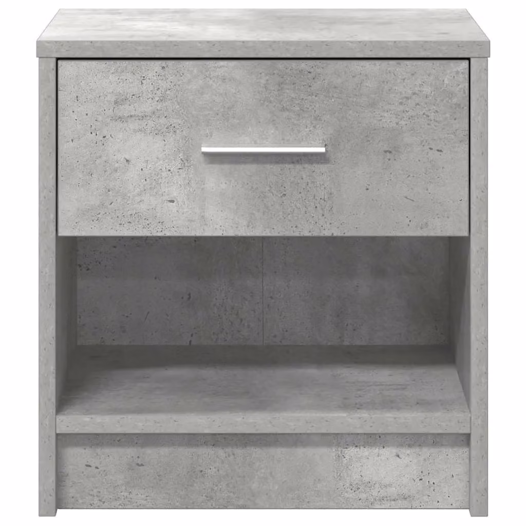 Berkfield Home Bedside Cabinet with Drawer in Concrete Grey and Brown, W: 39 cm, D: 28 cm, H: 41 cm – 2