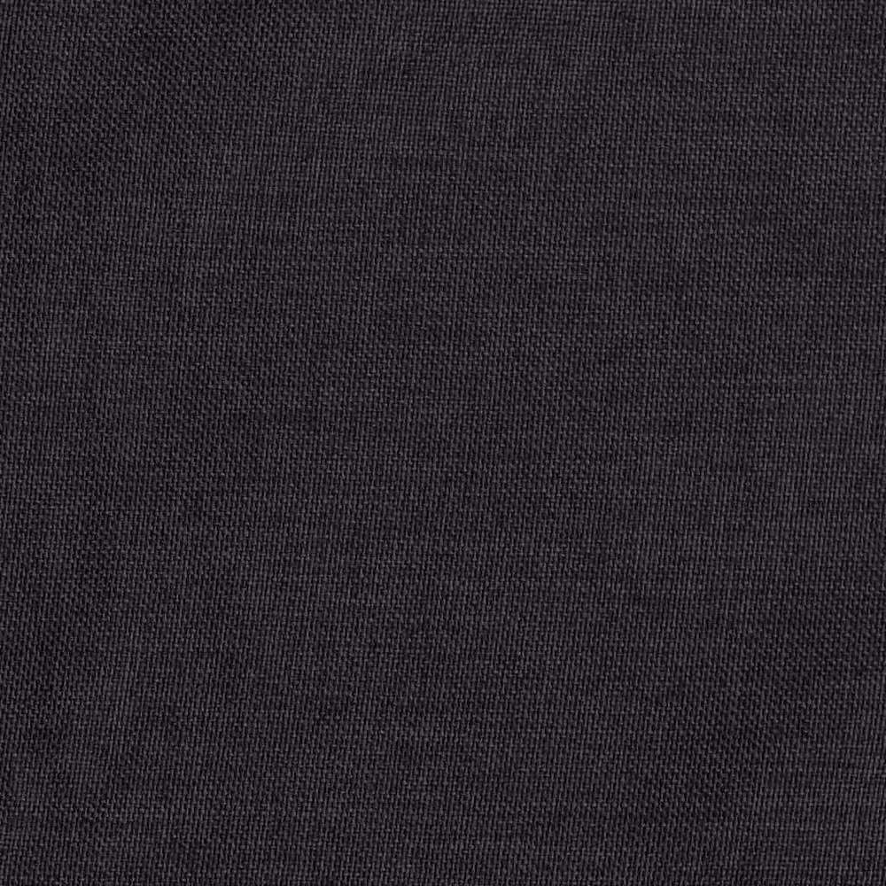 Berkfield Linen-Look Blackout Curtains with Hooks, 2 Pack, Anthracite Black, W: 140 cm, H: 245 cm – 3
