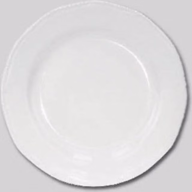Orsina White Embossed Porcelain Dessert Plate