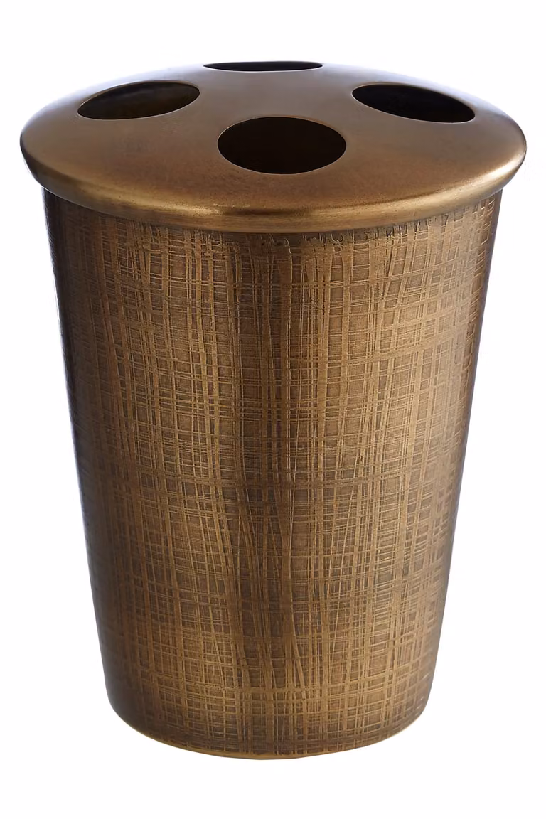 Orsina Madison Freestanding Toothbrush Holder in Gold Stainless Steel