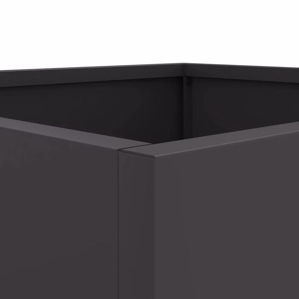 Berkfield Home Steel Planter Tub, Black, W: 49 cm, D: 47 cm, H: 46 cm – 5