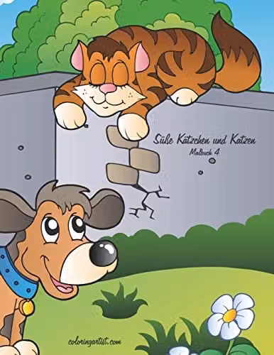 Süße Kätzchen und Katzen Malbuch 4: Volume 4 by Createspace, Multicolour, W: 27.94 cm, H: 27.94 cm, D: 0.48 cm
