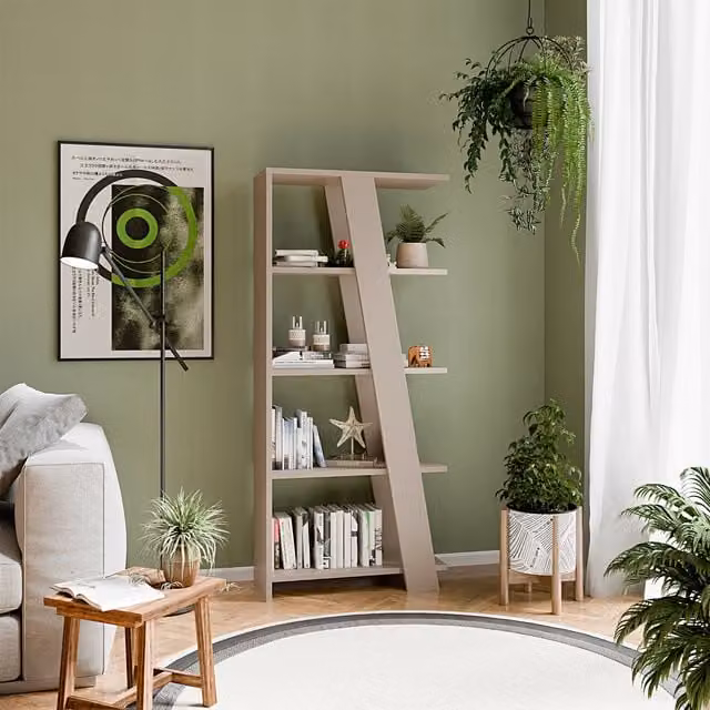 Furniture To Go Natta 5-Tier Shelving Unit in Taupe