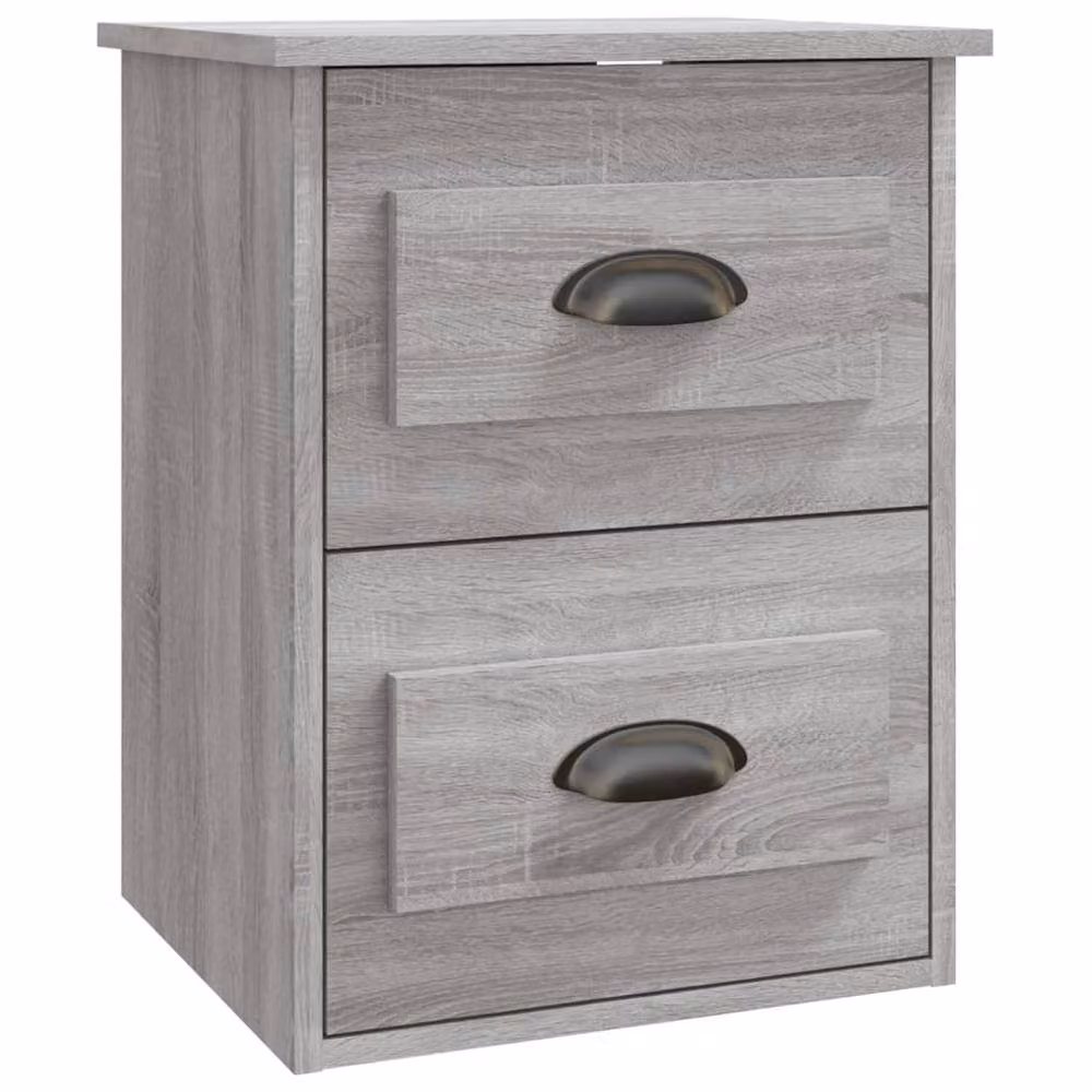 Berkfield Home Elegant Wall-mounted Bedside Cabinets, 2 Piece Set in Grey Sonoma, W/D/H: 41.5 x 36 x 53 cm – 3