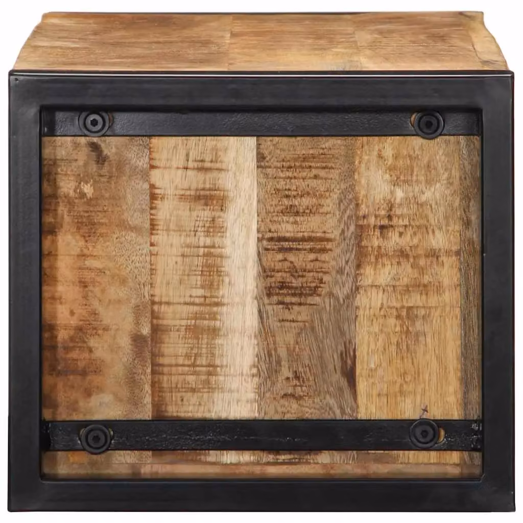 Berkfield Home Rustic Mango Wood TV Cabinet in Brown, W/D/H: 80 x 30 x 25 cm – 3