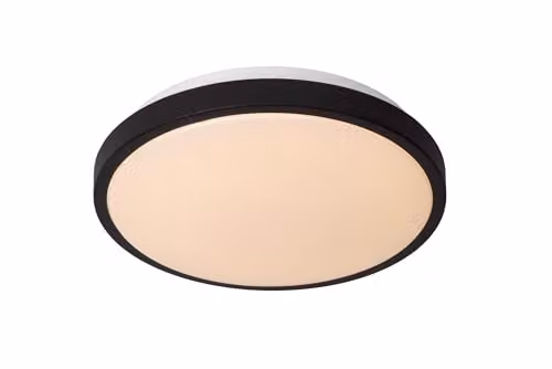 Lucide Dasher LED Ceiling Light Black, Diameter: 29.3 cm, IP44 with Motion Sensor, Warm White 2700K