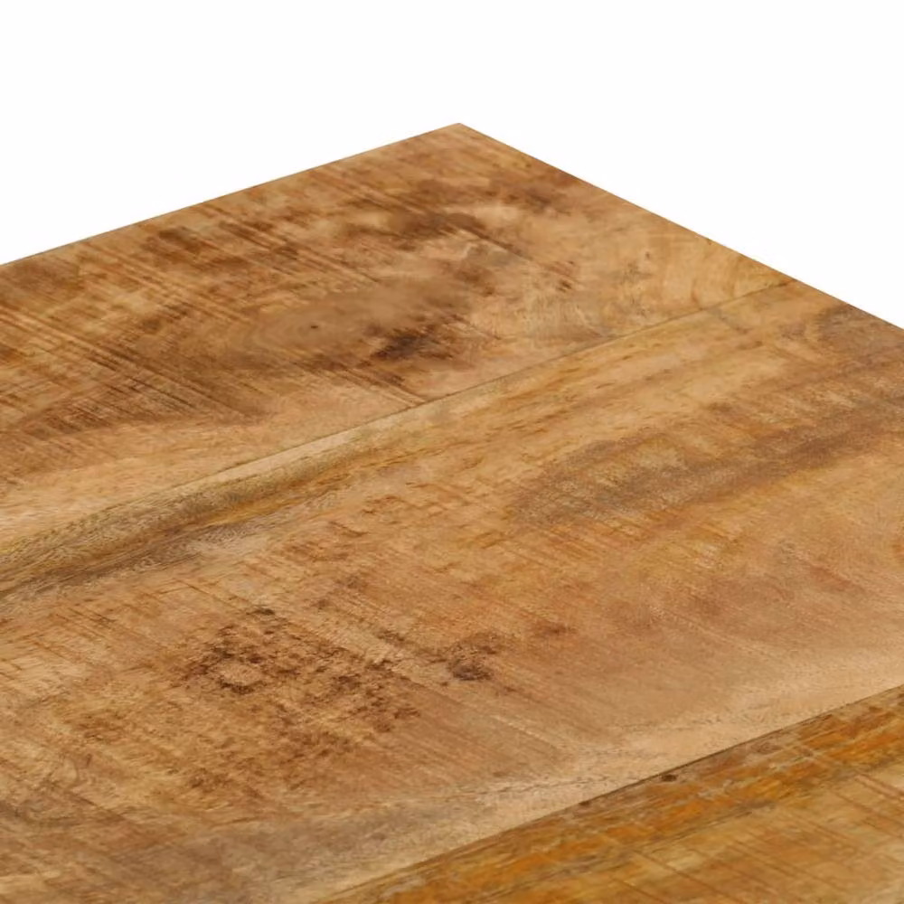 Berkfield Home Industrial Mango Wood and Steel Coffee Table, Brown, W: 100 cm, D: 50 cm, H: 35 cm – 3