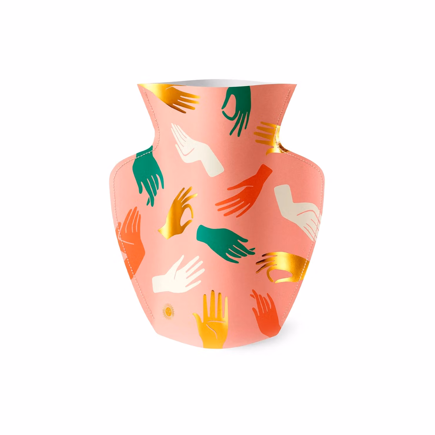 Octaevo Pink Hamsa Paper Tabletop Vase