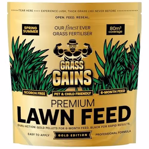 Grass Gains Premium Slow Release Lawn Feed, 2kg – 1