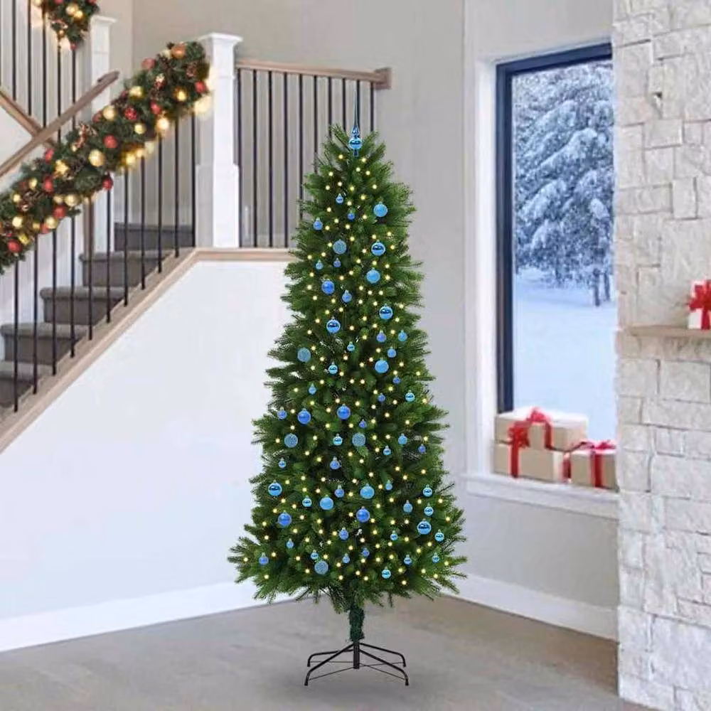 Berkfield Home Realistic Green Christmas Tree with 300 LEDs and Stand, Height: 240 cm – 2