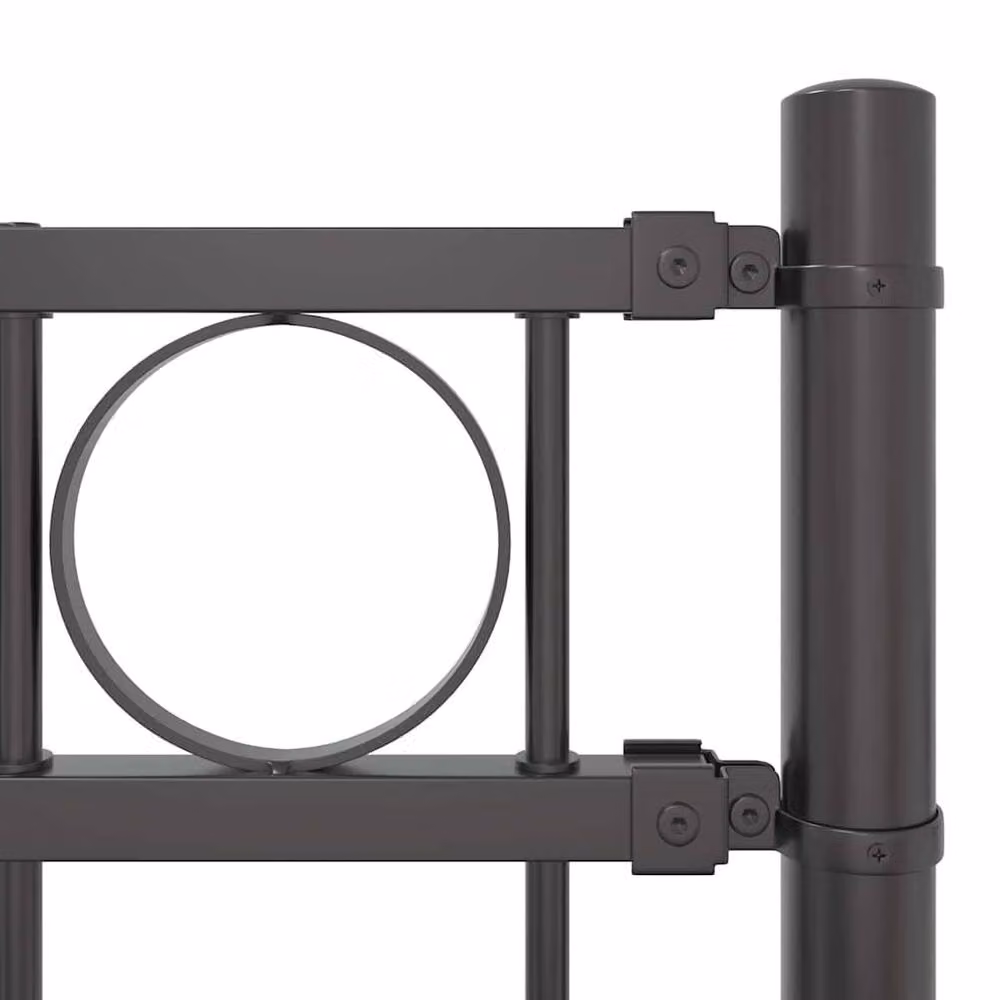 Berkfield Home Modern Steel Garden Fence, Grey, W: 170 cm, H: 50 cm – 4