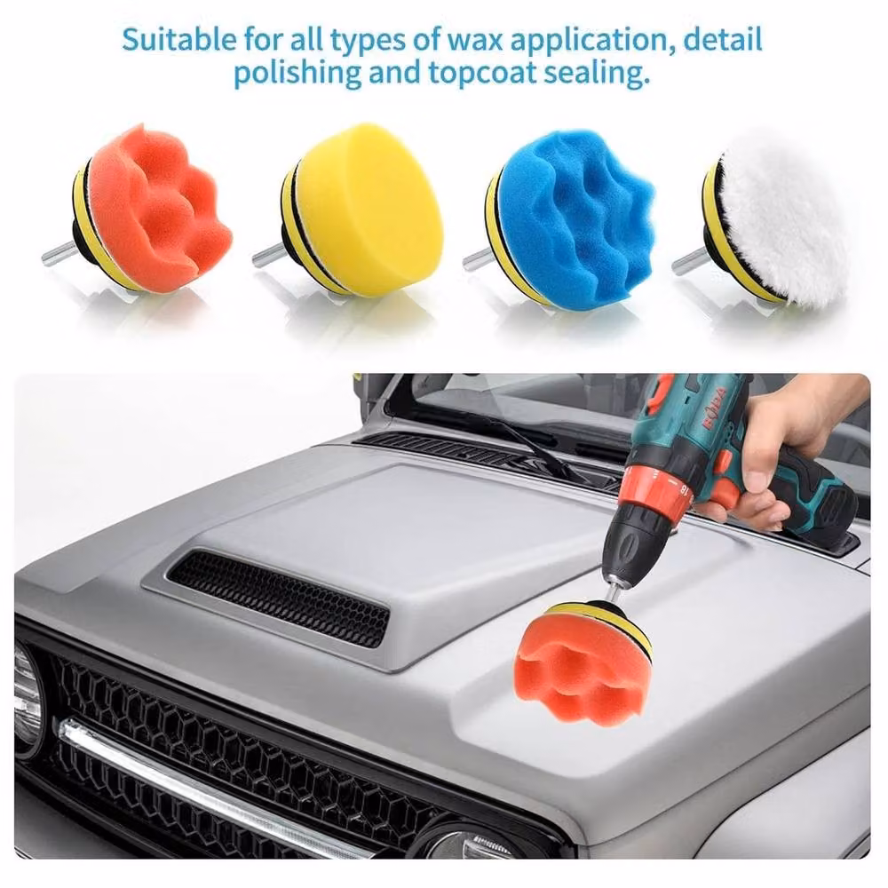 SPETLEK 23-Piece Car Polisher Pad Buffer Set for Waxing and Buffing, Multicolour – 3