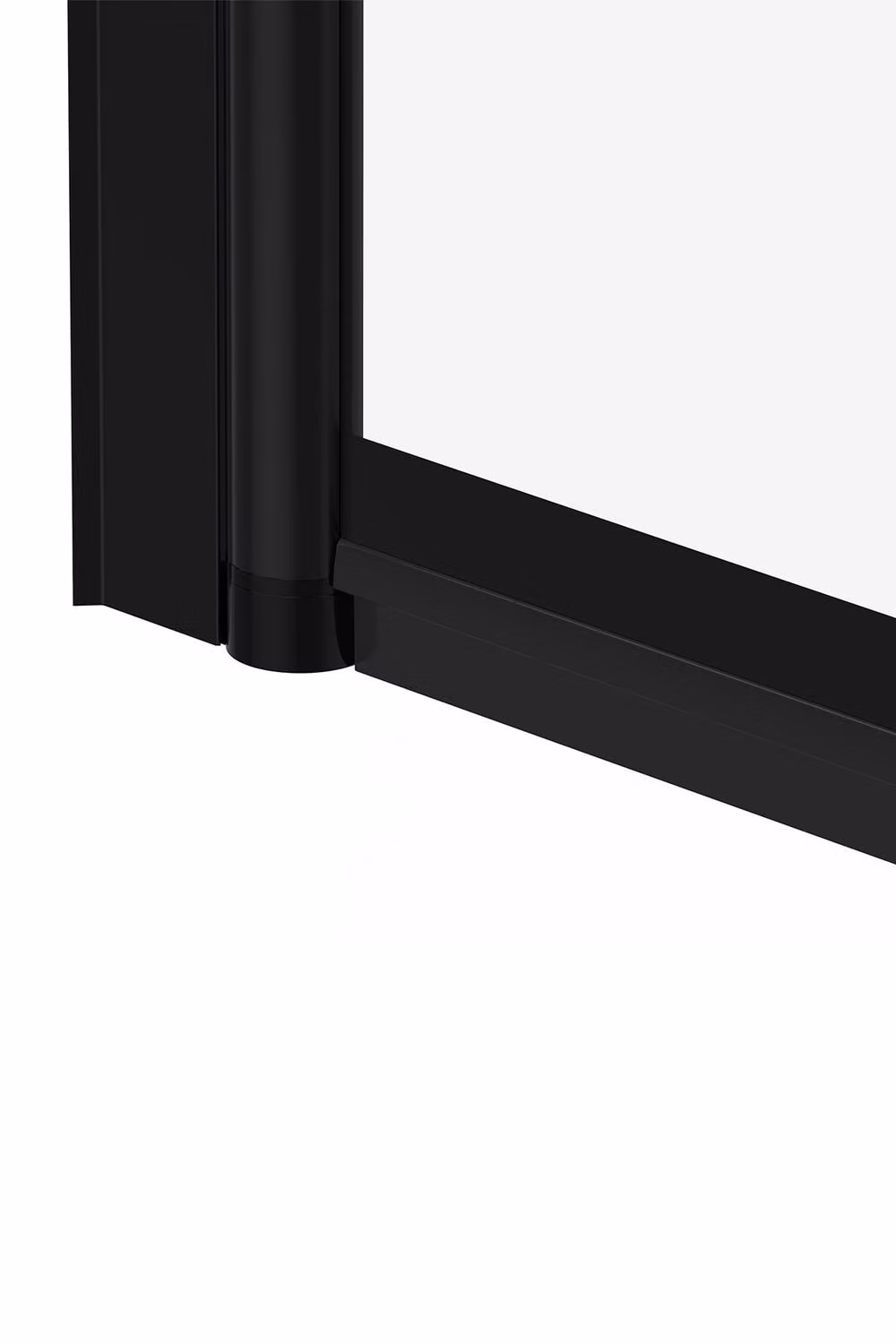 Living and Home 180 Degree Pivot Bath Shower Screen in Black with Clear Glass, W/H: 79.5 x 140 cm – 4