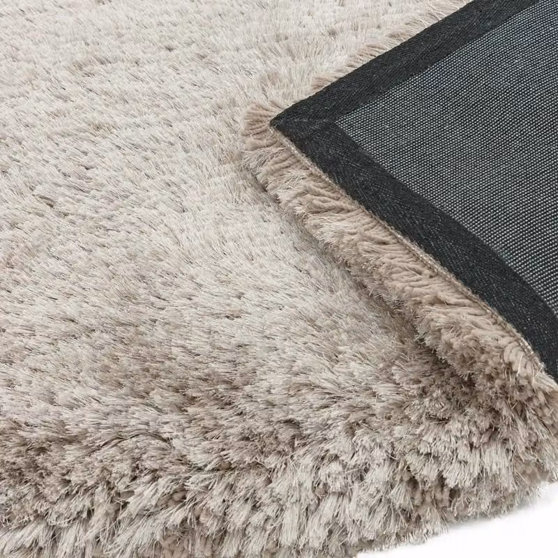 The Rug Shop UK Handmade Plain Shaggy Sparkle Luxurious Anti-Shed Area Rug in Beige, W: 160 cm, D: 230 cm – 3