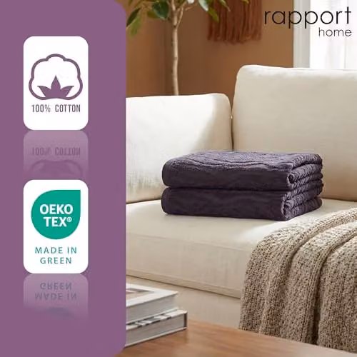 Rapport Home Safari 2-Pack Damson Bath Towels, 100% Cotton, W: 70 cm, H: 120 cm – 6