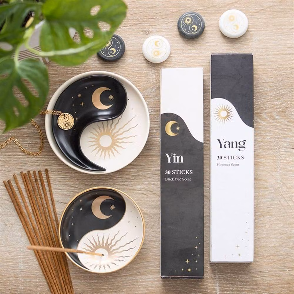 Uniqueful Yin Yang Abstract Ceramic Stacking Trinket Dish in Black and Multicolour – 2
