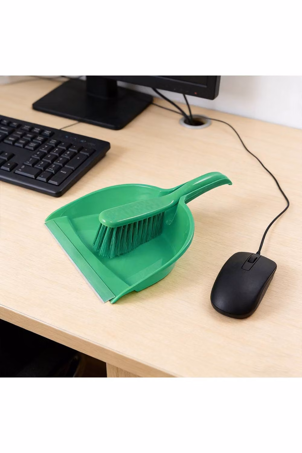 KDMD Multicolour Dustpan and Brush Set Compact Plastic Cleaning Tool – 2
