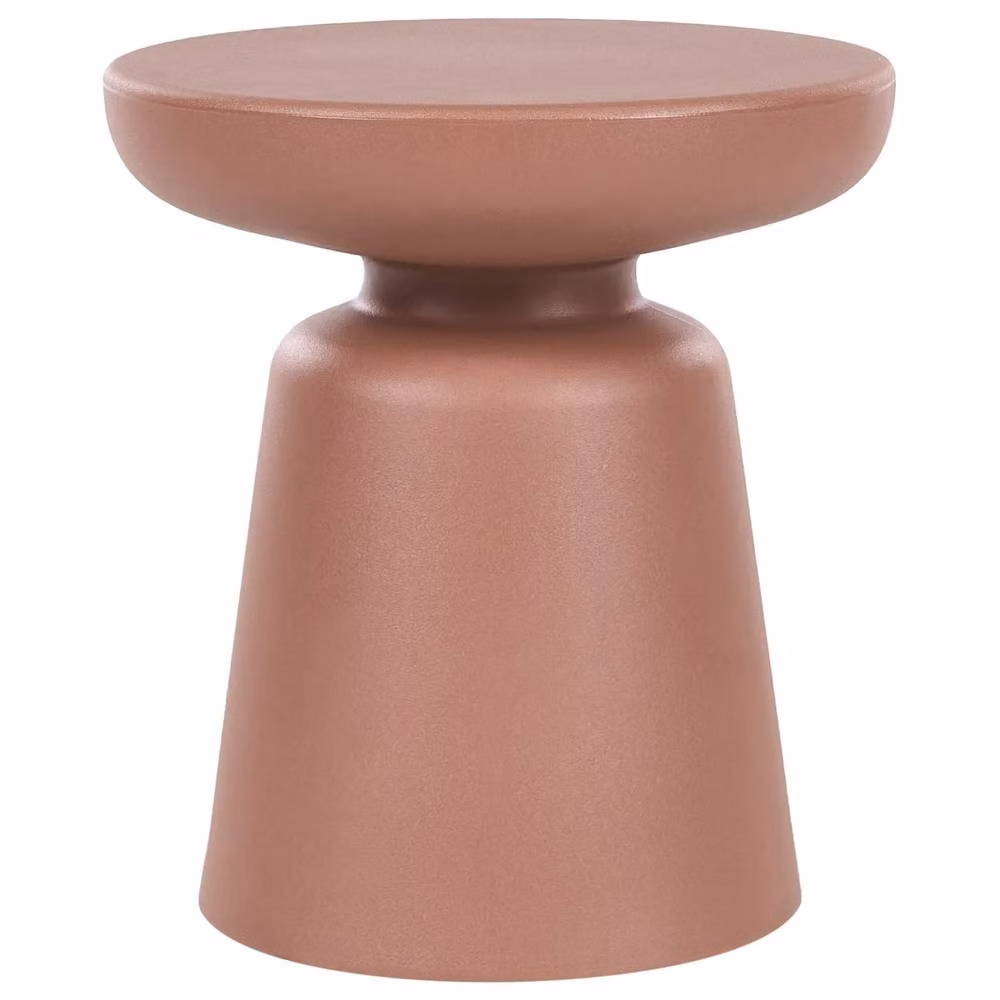 Wyld Haus Modern Round Side Table in Gold and Brown, Diameter: 39 cm – 2