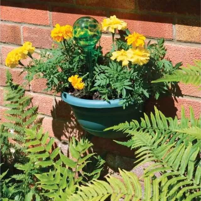 Neat Ideas Pack of 2 Green Plastic Pipe and Post Hanging Basket Planters