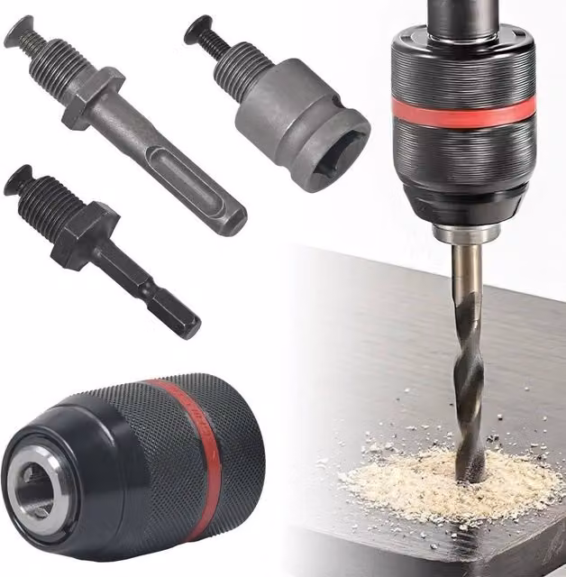 Nordara Black Steel 1.5-13mm Keyless SDS-PLUS Drill Chuck – 1