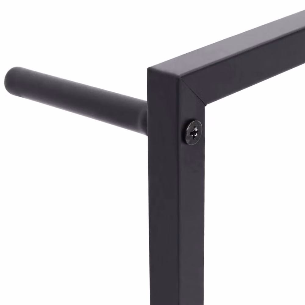 Berkfield Home Matt Black Metal Towel Rack, H 116 x W 60 x D 10 cm – 3