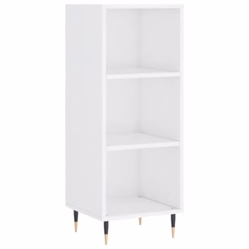 vidaXL High Gloss White Sideboard in Engineered Wood, W/D/H: 34.5 x 32.5 x 90 cm