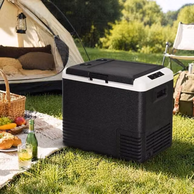 STILVORA 50L Portable Car Fridge Freezer with LED Panel, Black – 1