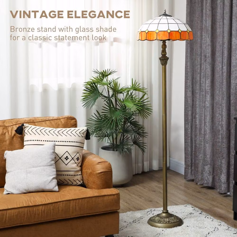 Wyld Haus Amelia Tiffany Style Floor Lamp in Bronze – 4