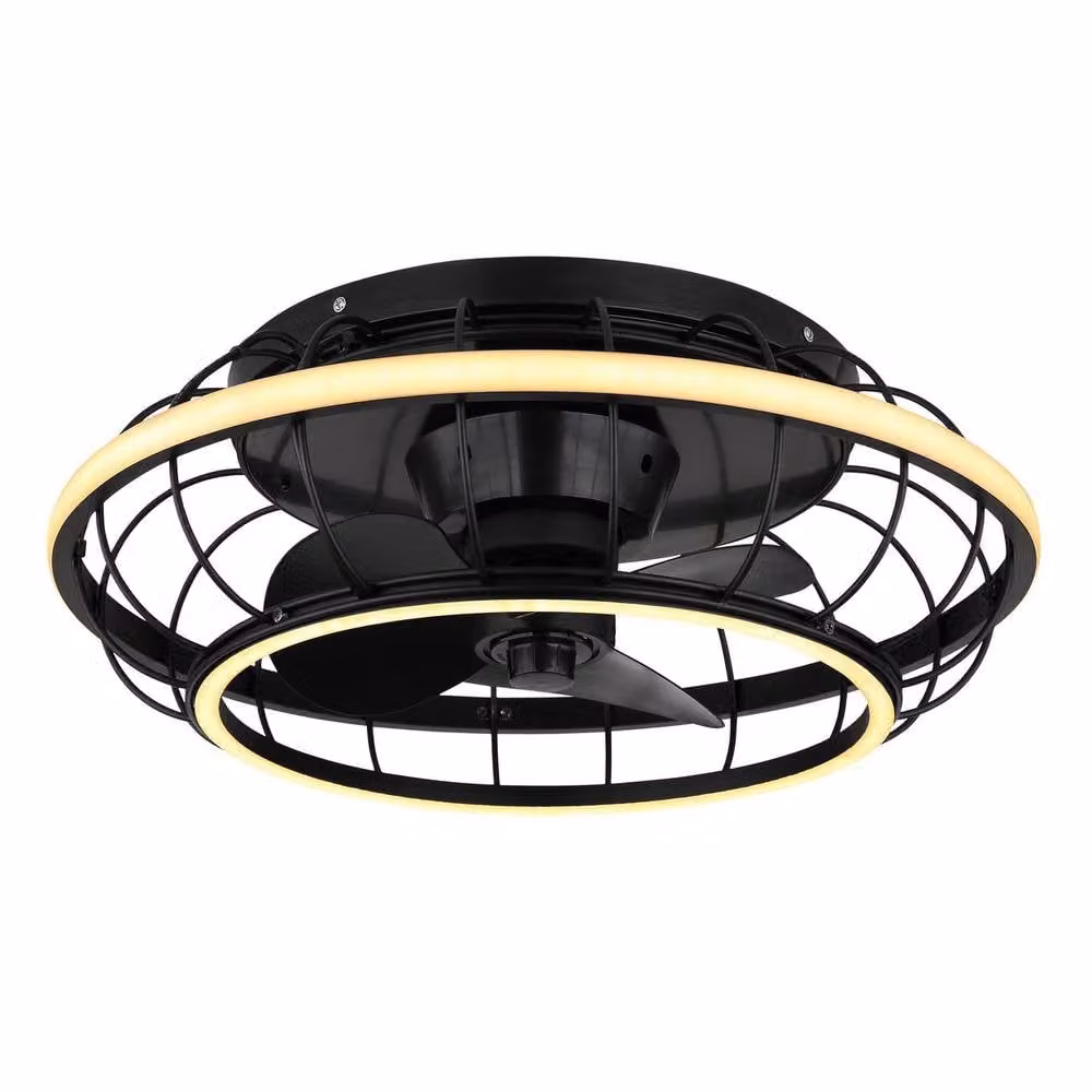 Netlighting Linay LED Ceiling Fan in Matt Black with Remote Control, Dimmable Timer and CCT – 3