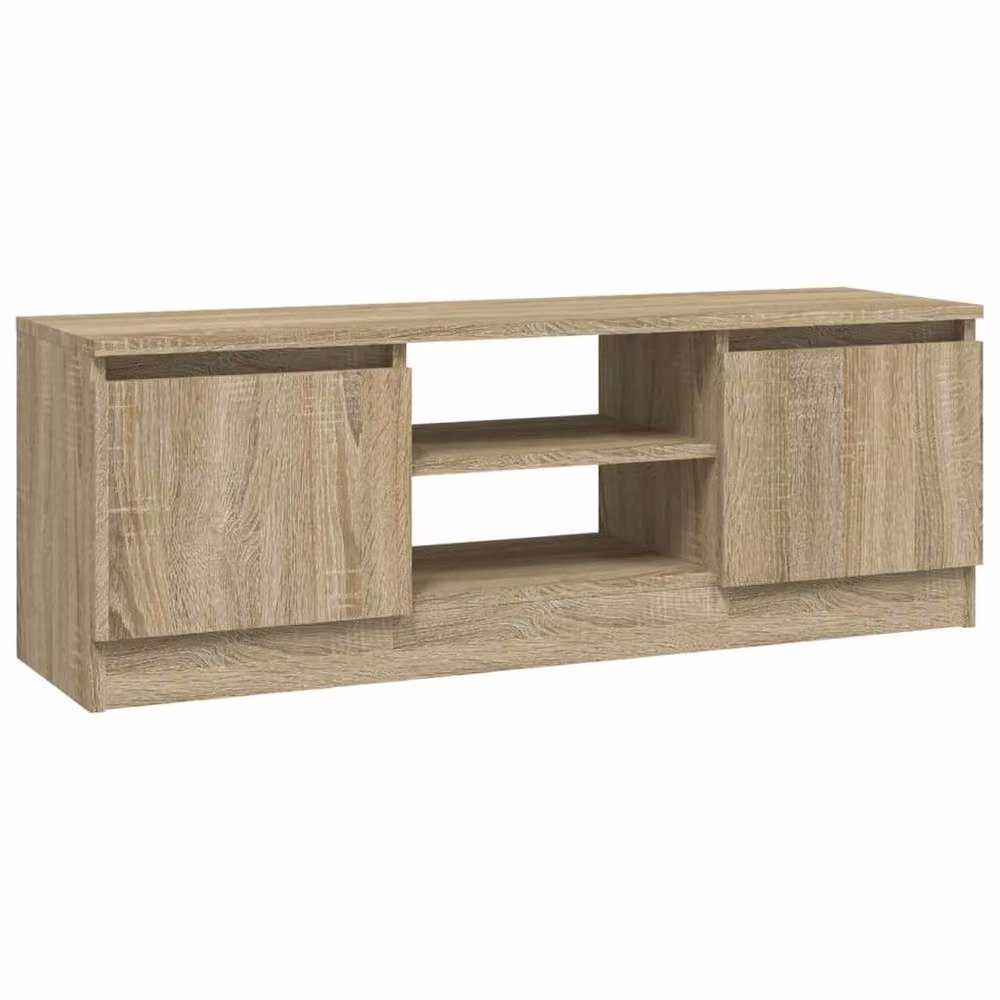 Berkfield Home Modern TV Cabinet with Door in Sonoma Oak, Light Brown, W/D/H: 102 x 30 x 36 cm – 2