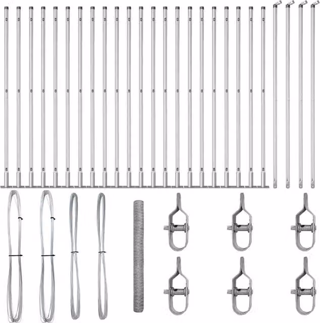 Berkfield Home Hexagon Fence in Silver Galvanised Steel, H: 160 cm x W: 50 m – 1