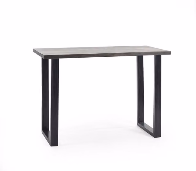 Cheshire Premium Huxford Industrial Oak Bar Table in Dark Brown, W: 140 cm, H: 76 cm