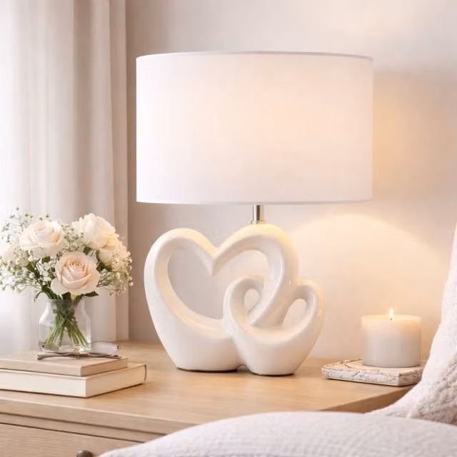 Pagazzi Link White Ceramic Table Lamp