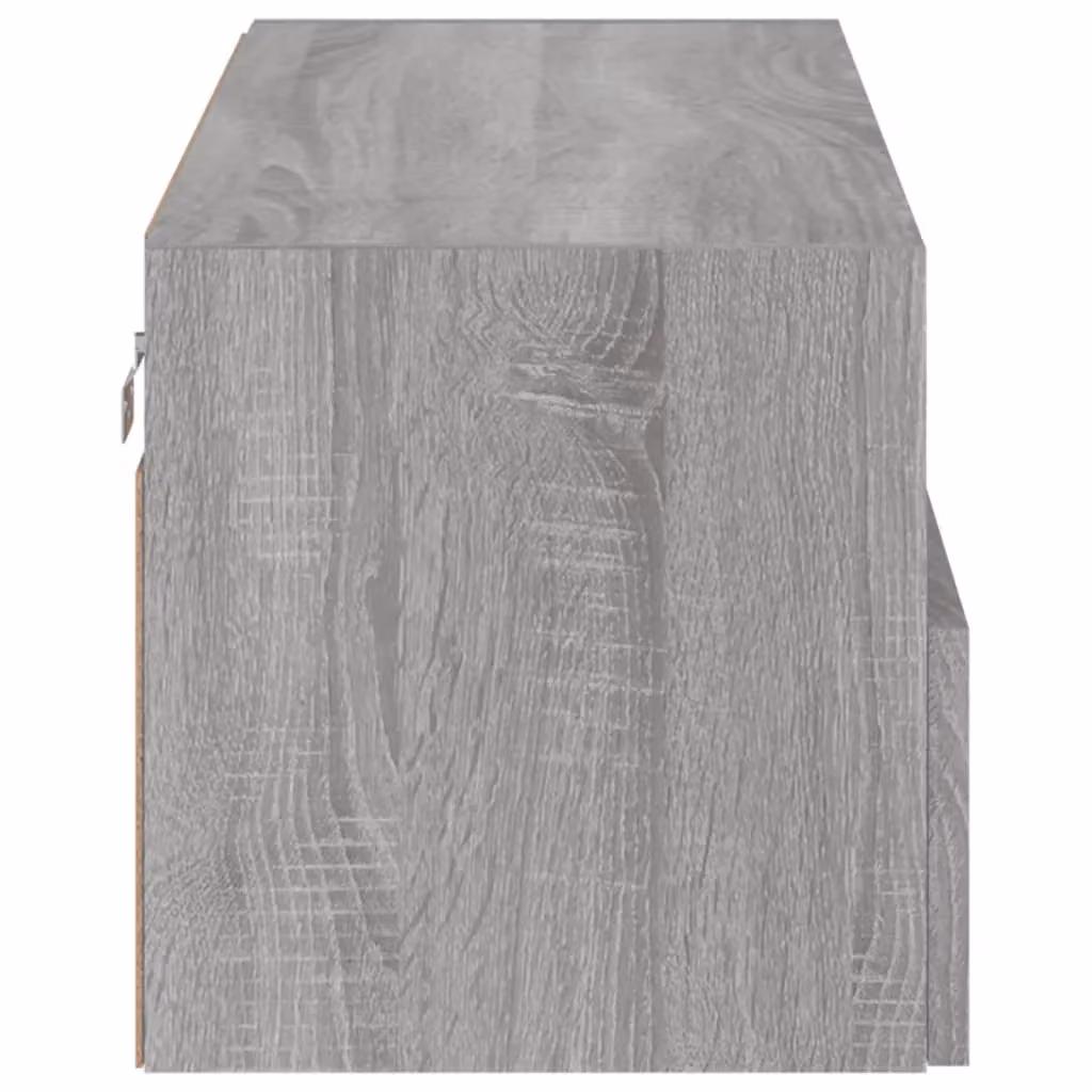Berkfield Home Modern Wall Mounted TV Cabinet in Grey, W/D/H: 80 x 30 x 30 cm – 5