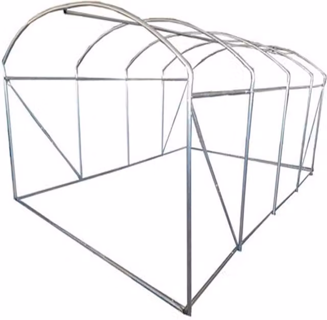 Crocodile Trading Ltd Extreme Poly Tunnel Green House Frame Only, Silver, W: 4 m, D: 3 m