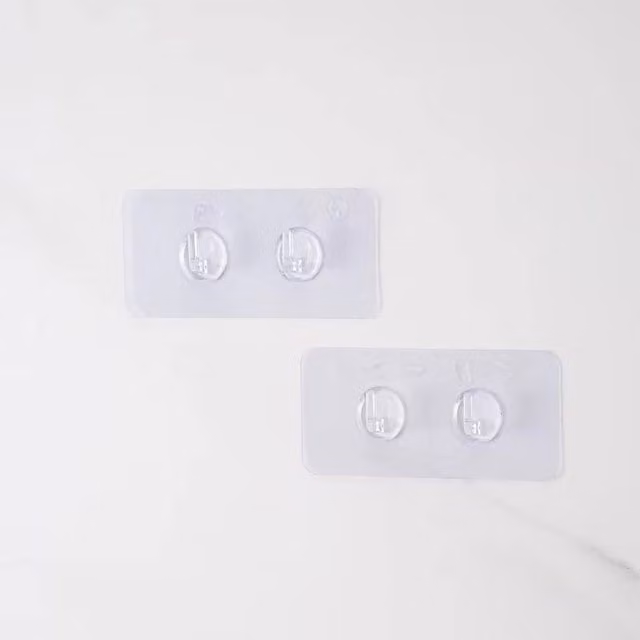 VOGREX Heavy Duty Self Adhesive Wall Hooks and Door Hangers in Transparent – 1