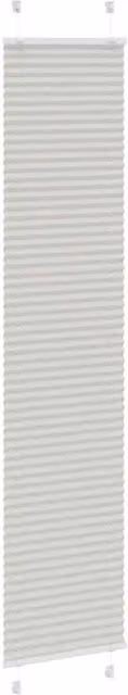 Berkfield Home Single Pleat Fabric Blind in Light Grey, W: 40 cm, H: 200 cm