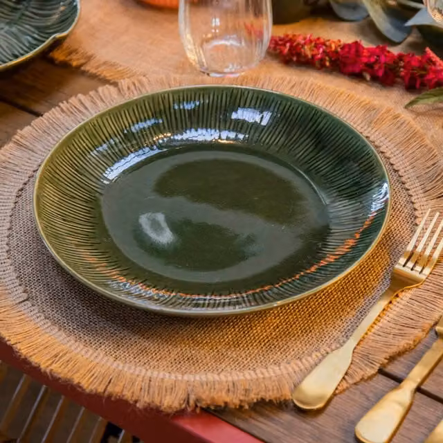 Mikasa Round Jute Hessian Placemats, Set of 4, Brown, Diameter: 38 cm