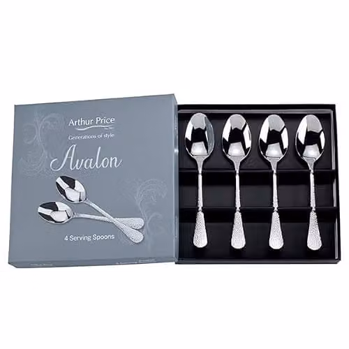 Arthur Price Avalon Set of 4 Polished Stainless Steel Serving Spoons in Silver – 2
