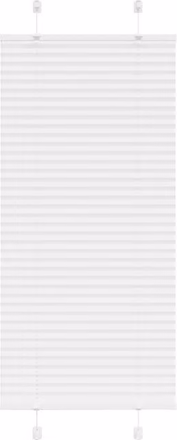 Berkfield Home White Single Pleat Fabric Blind, W: 55 cm, H: 150 cm