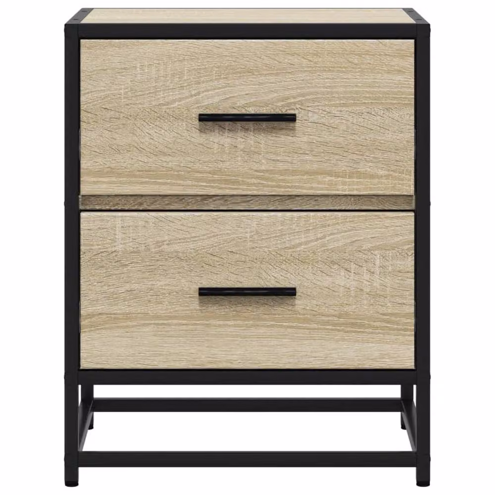 Berkfield Home Decorative Bedside Cabinets, 2 Pack, Sonoma Oak, W: 40 cm, D: 31 cm, H: 50 cm – 4