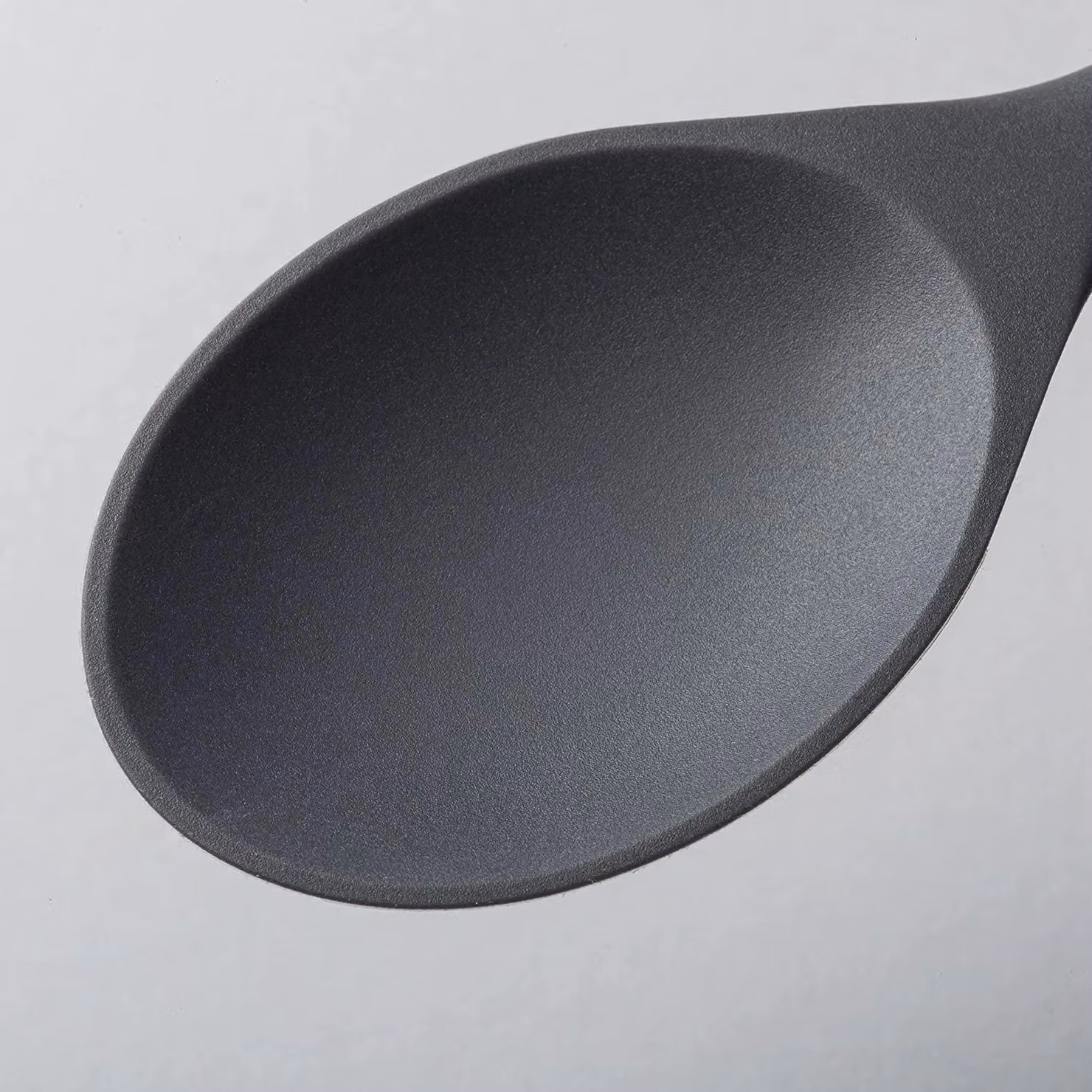 Zeal Silicone and Nylon Non-Scratch Oval Cooking Spoon, Grey, 28 cm – 5