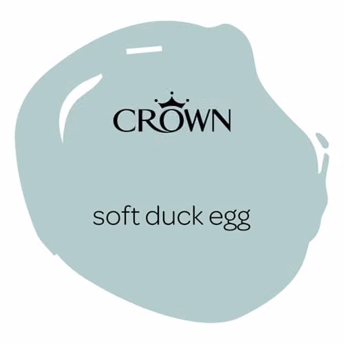 Crown Easyclean Duck Egg Blue Anti Mould Bathroom Paint, Satin Gloss, 2.5 l – 2