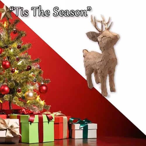 VFM e-Store Gold Christmas Standing Deer Decoration, H 34 cm x W 8 cm x D 8 cm – 5